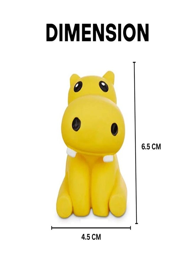 PET FUN Latex Dog Toy - Soft Squeaky Hippo Chew Toy for Small Dogs & Puppies - Durable, Non-Toxic, Lightweight - Gentle on Teeth & Gums -Small (Pack of 1, Color May Vary) - Image 3